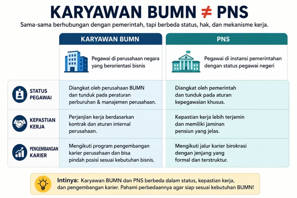 1. Apakah Karyawan BUMN Sama dengan PNS?