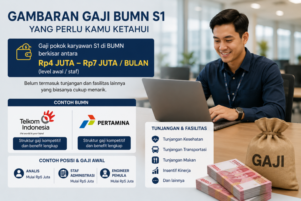 1. Gambaran Gaji BUMN S1 yang Perlu Kamu Ketahui