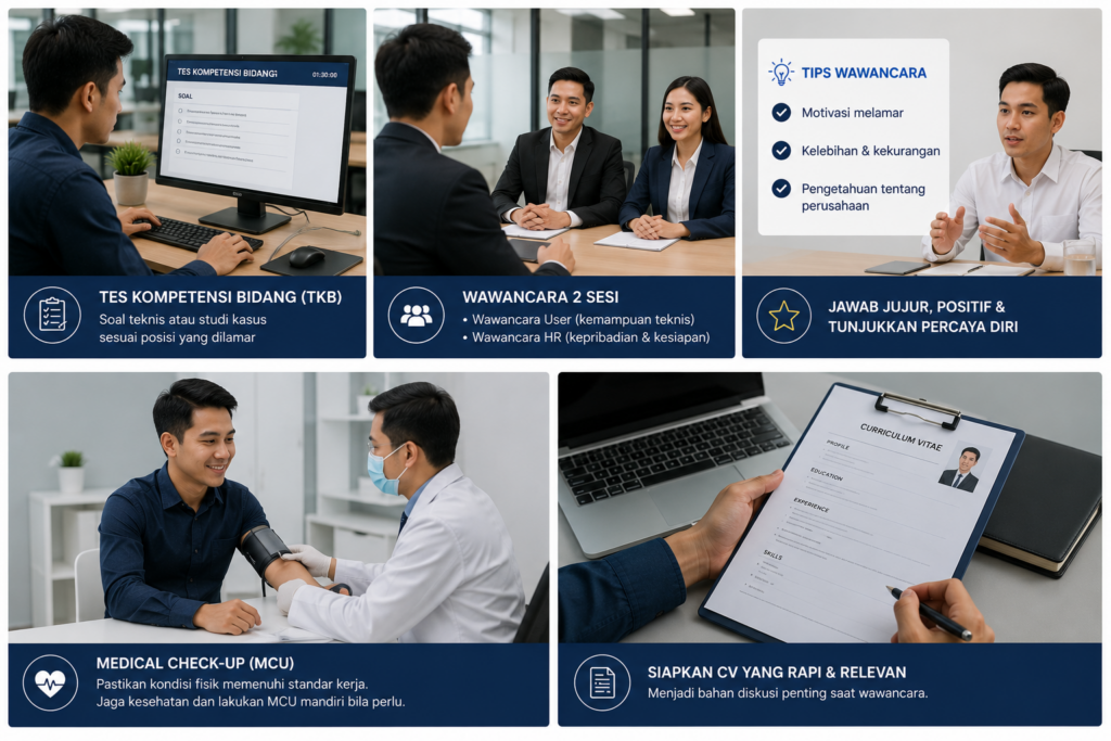 5. Menghadapi Tes Kompetensi Bidang, Wawancara, dan MCU