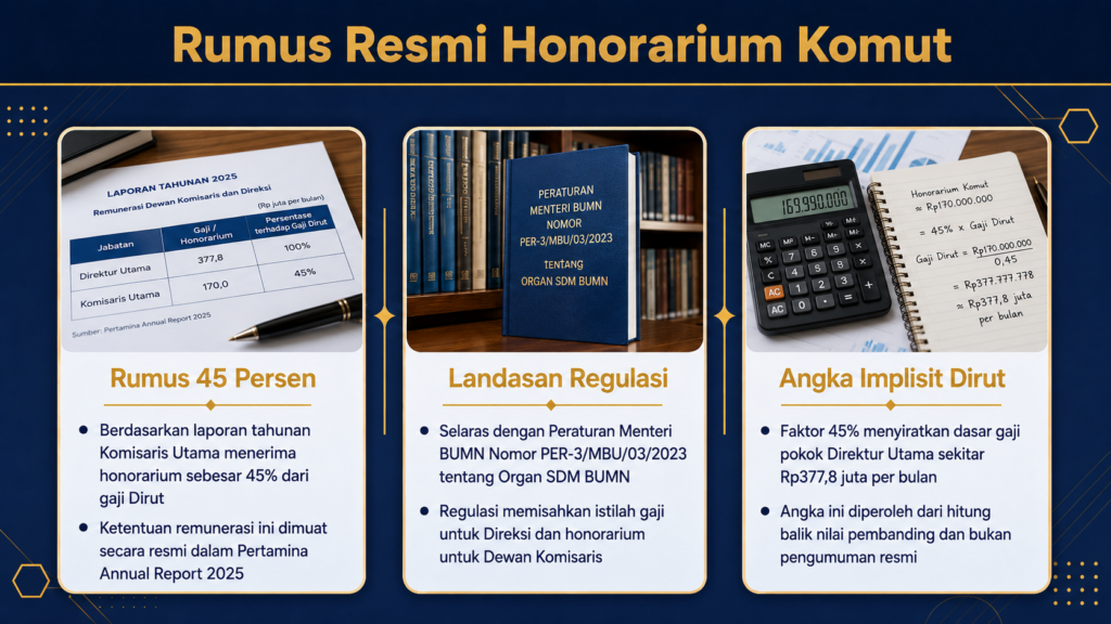 berapa gaji komisaris utama pt pertamina