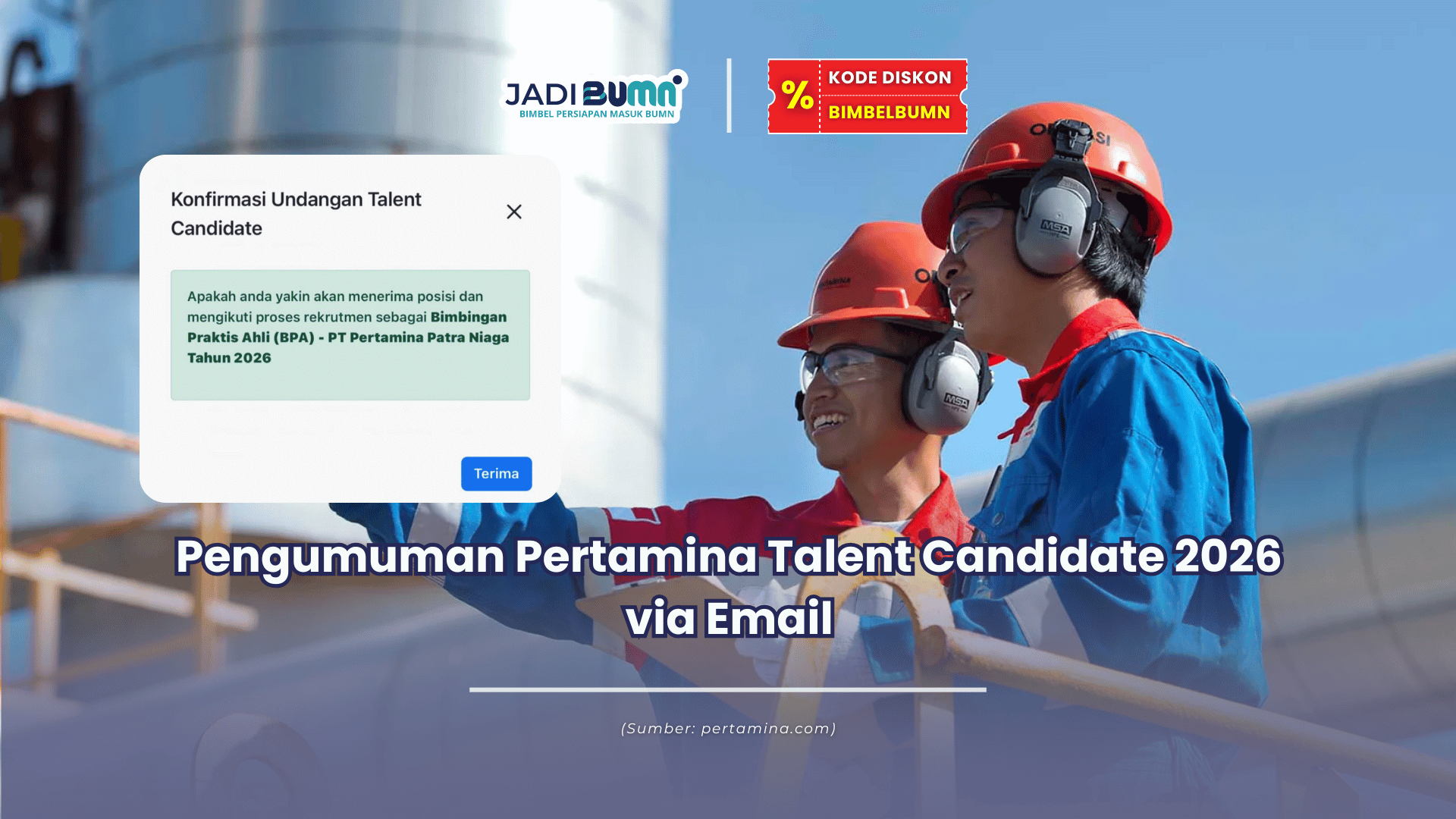 Pengumuman Pertamina Talent Candidate 2026 via Email