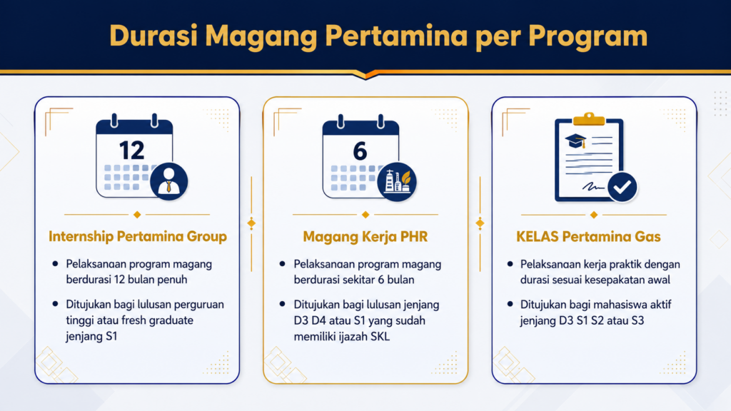 Aturan durasi magang di BUMN Pertamina berapa bulan
