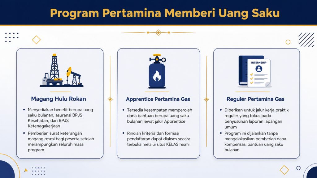 apakah magang di pertamina ditanggung uang makan dan transport