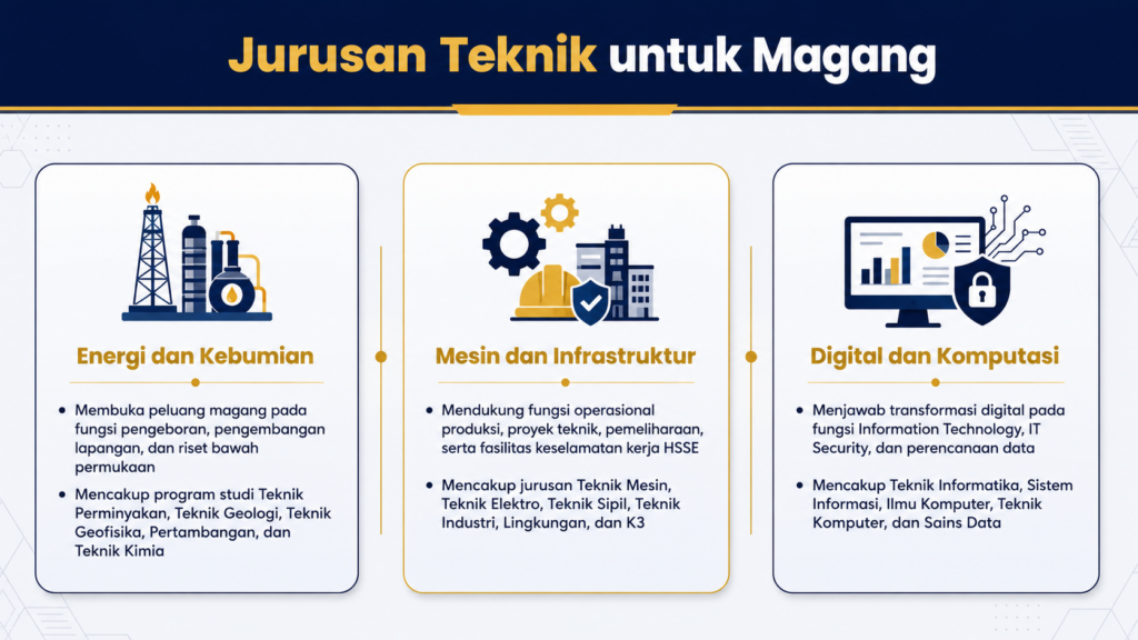 Jurusan apa saja yang bisa magang di Pertamina
