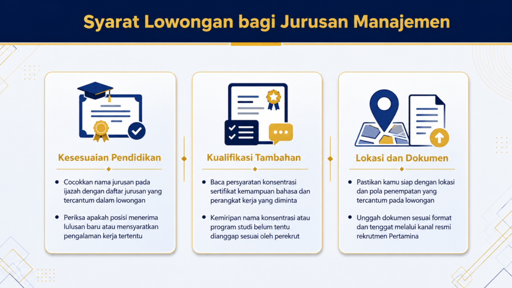 apakah jurusan manajemen bisa kerja di pertamina