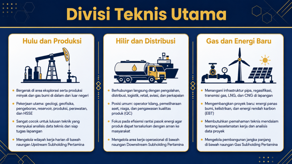 kerja di pertamina bagian apa saja