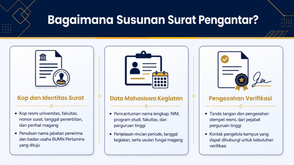 Format surat pengantar kampus untuk magang di Pertamina