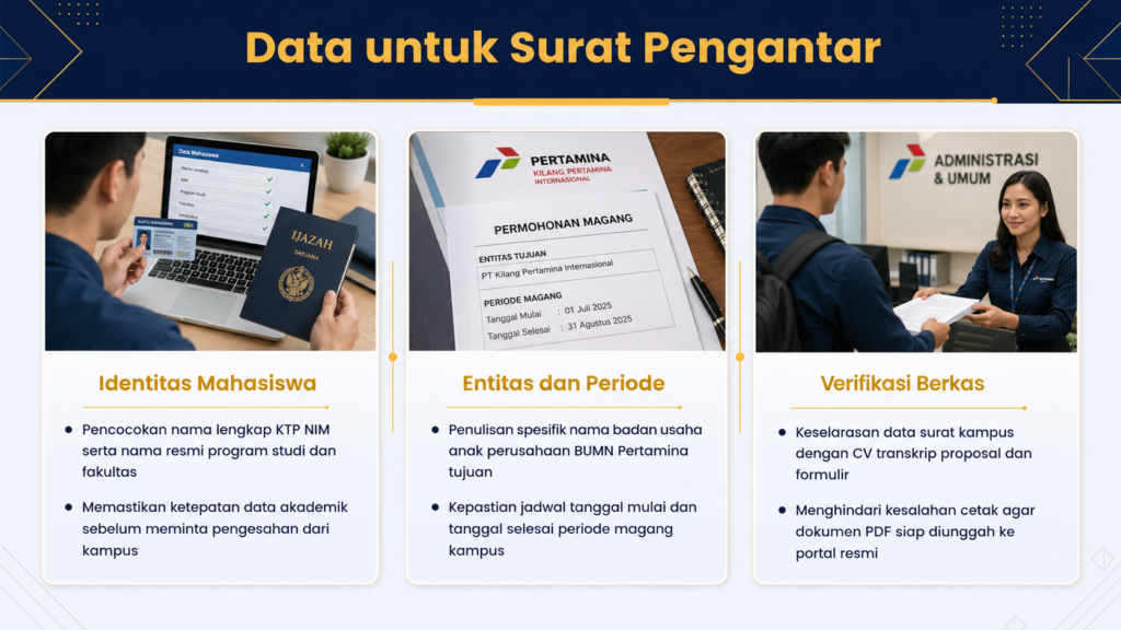 Format surat pengantar kampus untuk magang di Pertamina