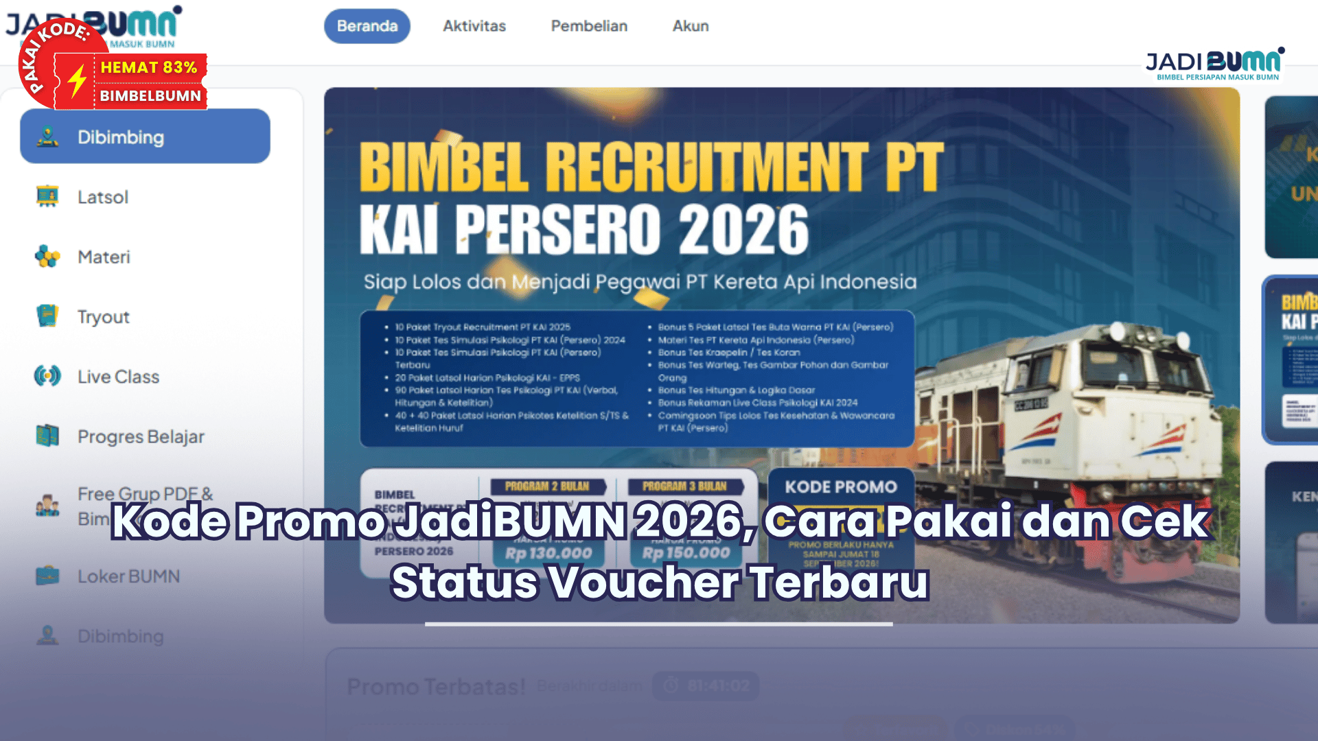 Kode Promo JadiBUMN 2026, Cara Pakai dan Cek Status Voucher Terbaru
