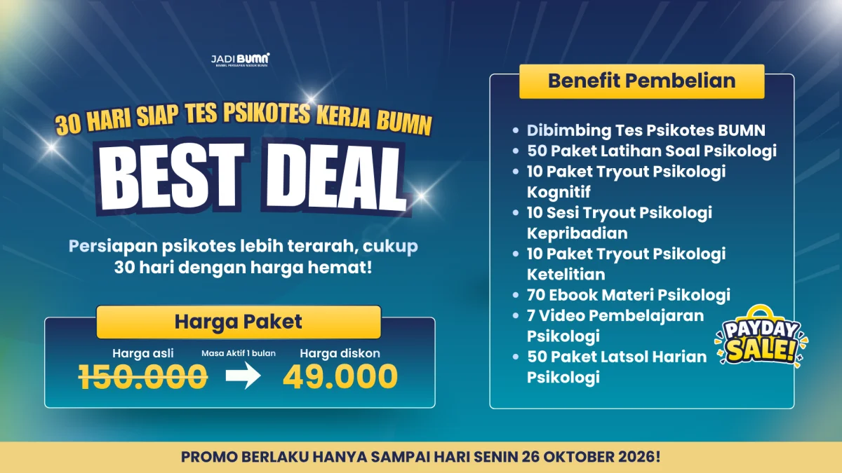 KODE PROMO JADIBUMN 23 - 26 OKTOBER 2026