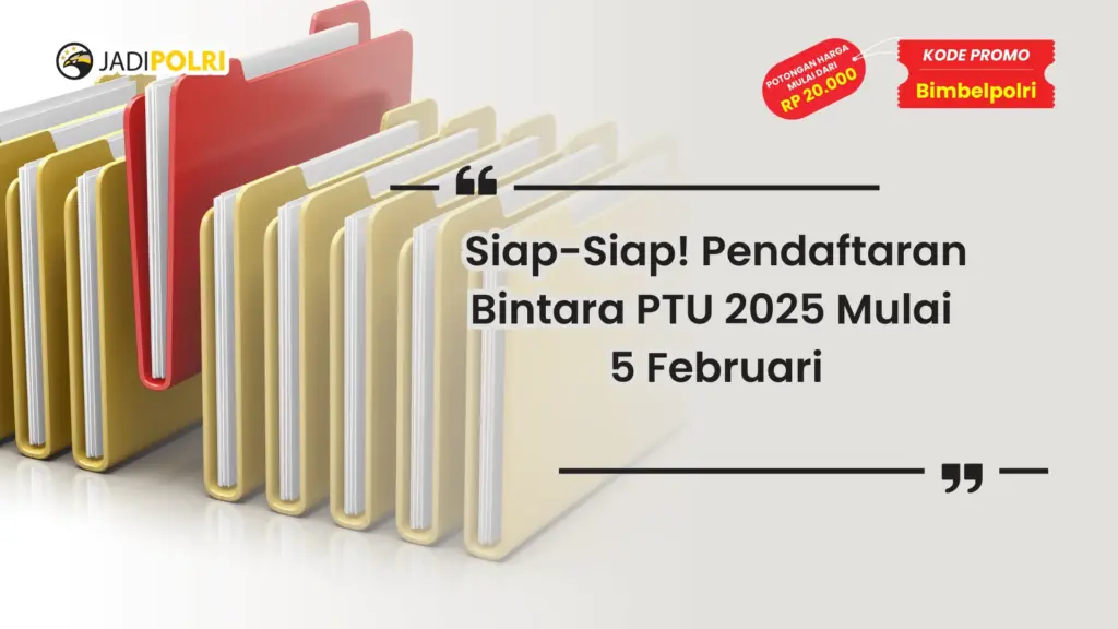 Jadwal Pendaftaran Bintara PTU 2025 Mulai 5 Februari