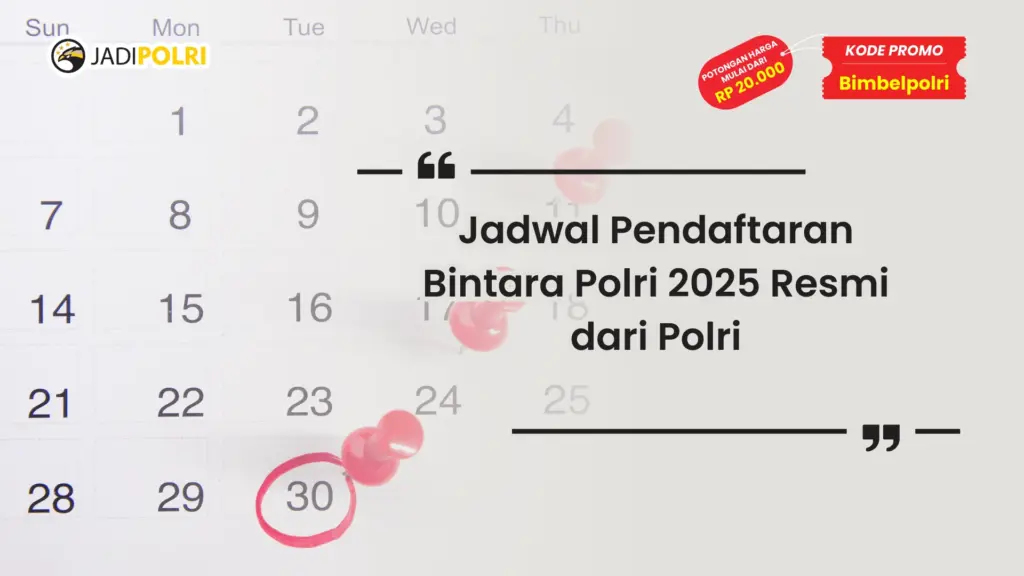 Jadwal Pendaftaran Bintara Polri 2025 Resmi dari Polri