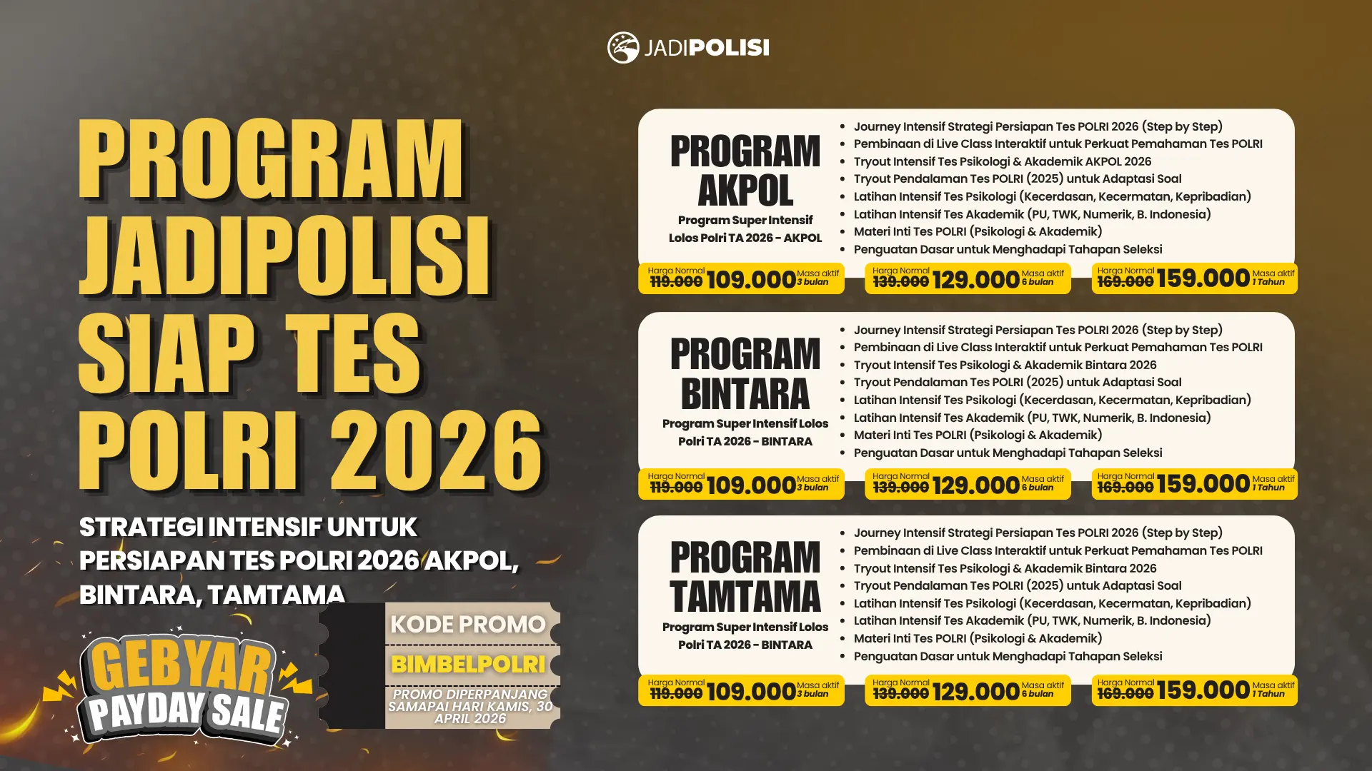 (ARTIKEL SLIDER) - PROMO GEBYAR (28 April 2026) - KODE PROMO JADIPOLISI