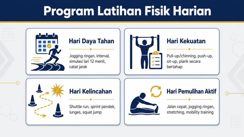 Latihan fisik tes Polri