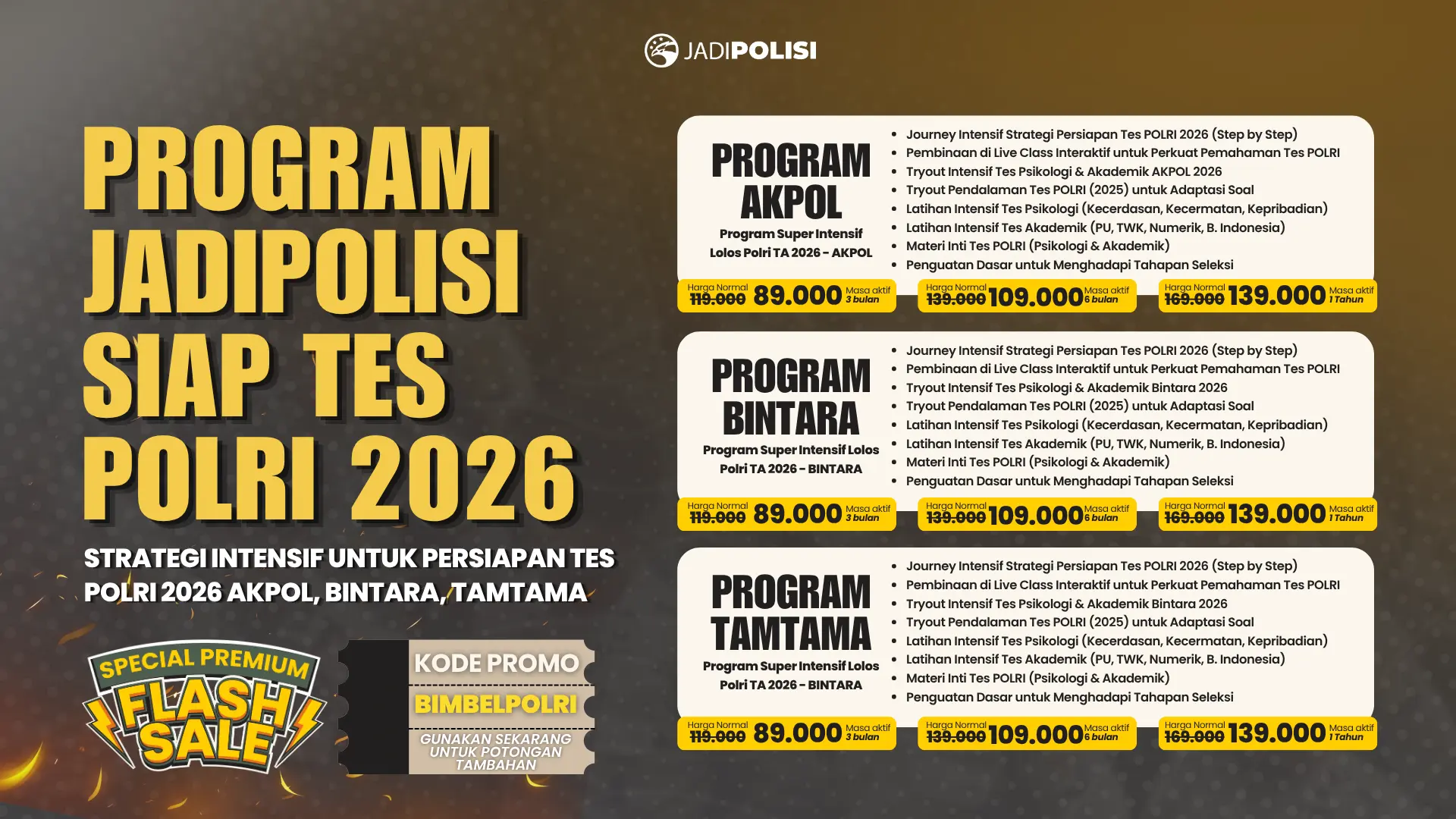 (ARTIKEL SLIDER) - PROMO FLASH SALE (22 April 2026) - KODE PROMO JADIPOLISI