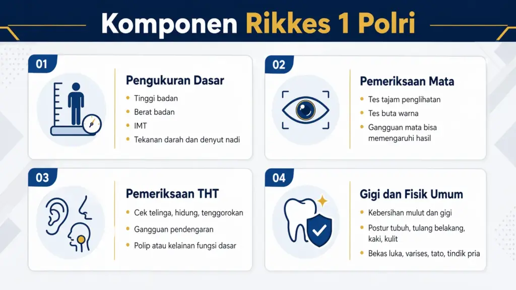 rikkes 1 polri meliputi apa saja