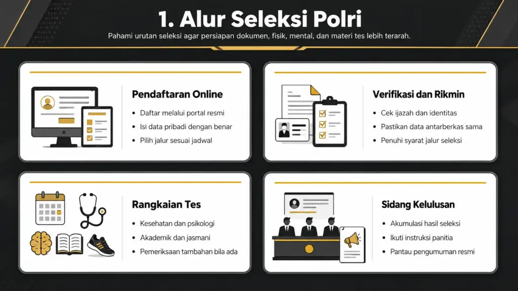 Tahapan seleksi masuk Polri