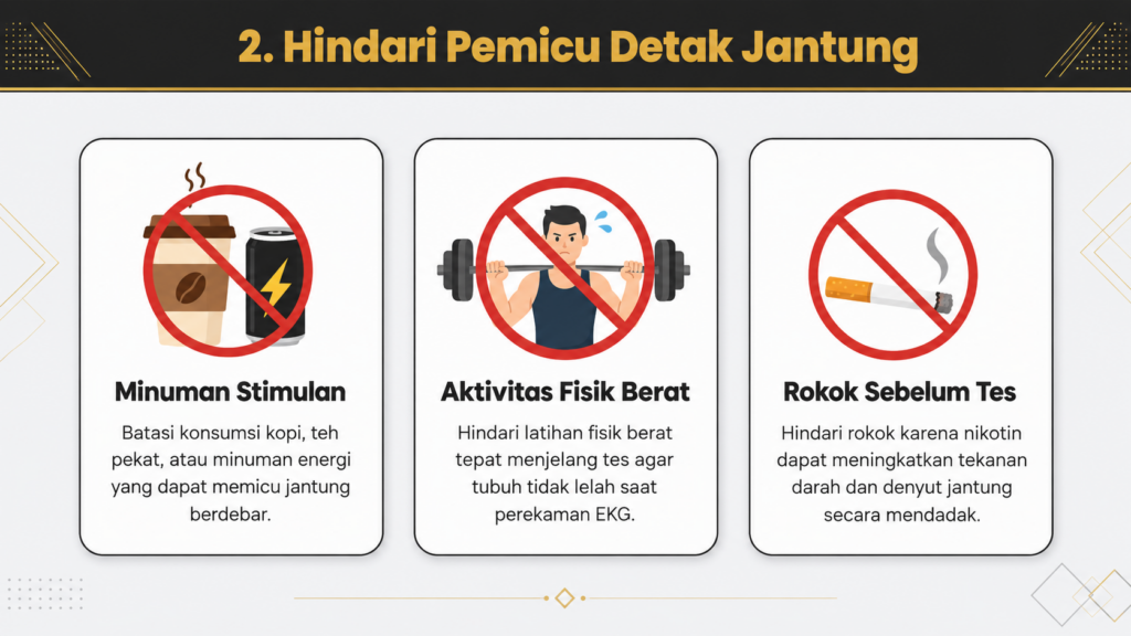 Apa yang harus dihindari sebelum tes EKG