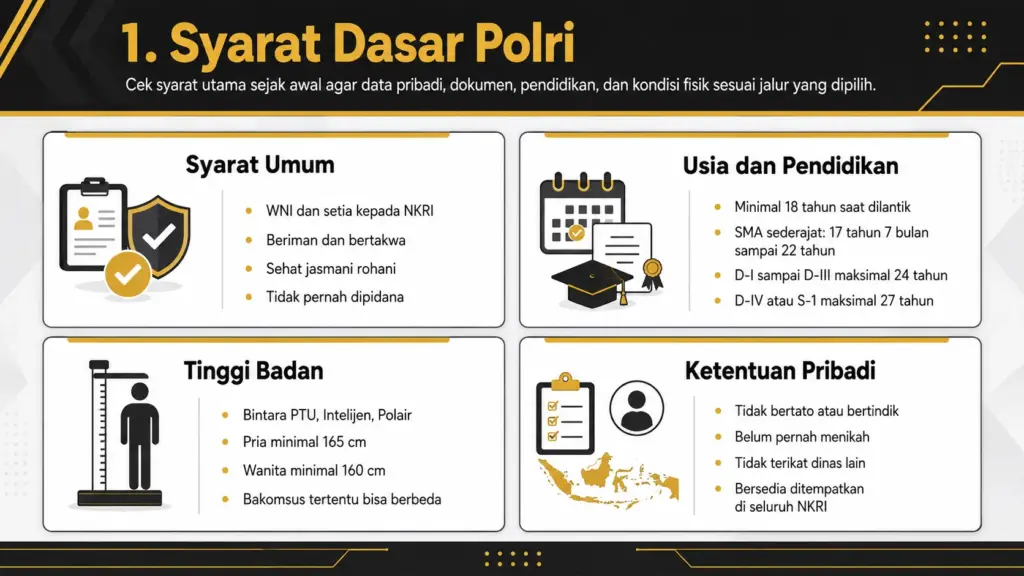 Syarat masuk Polri