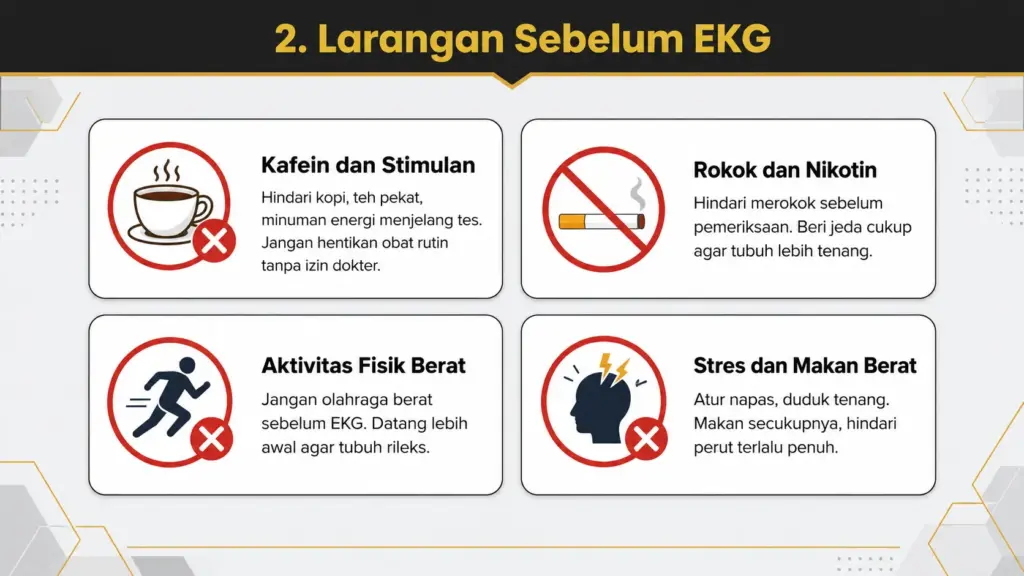 Apa yang harus dihindari sebelum tes EKG