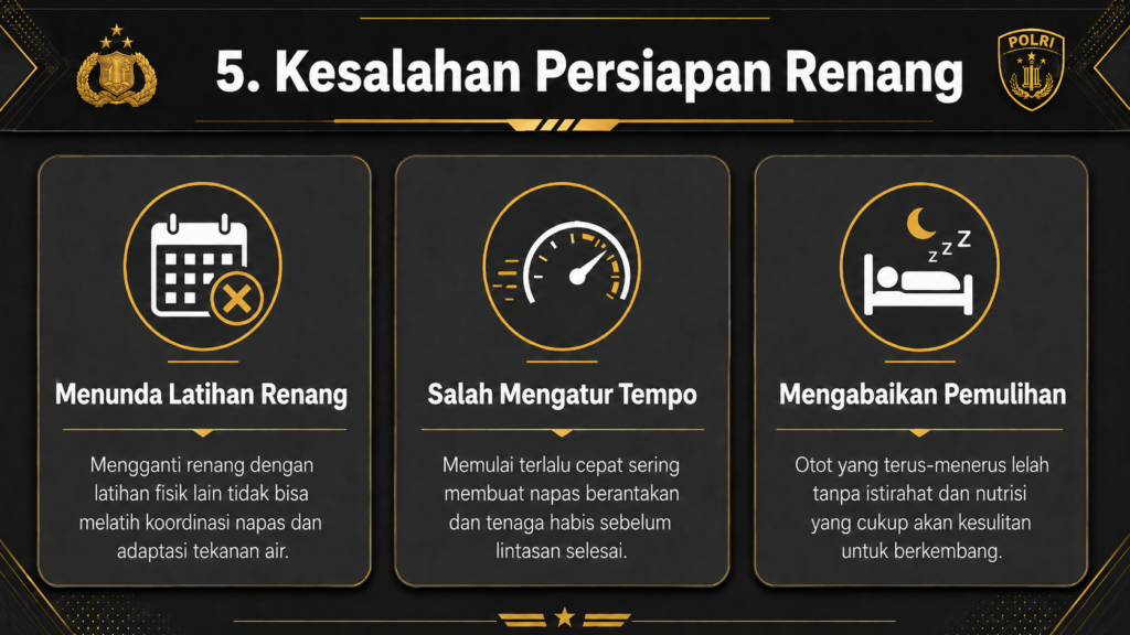 tes renang polri berapa meter