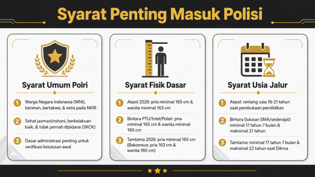 syarat penting masuk polisi