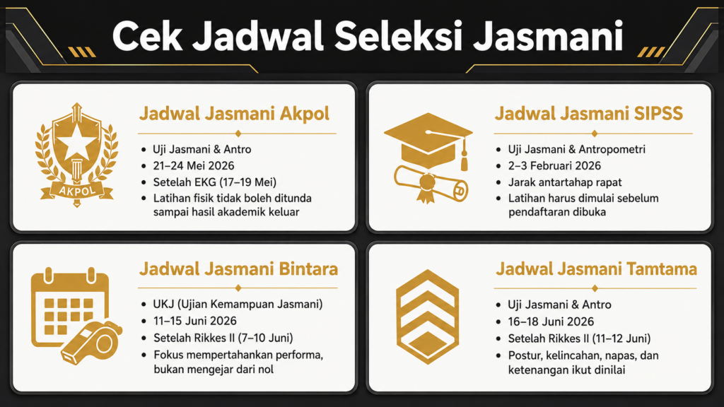 Jadwal Tes Jasmani Polri 2026