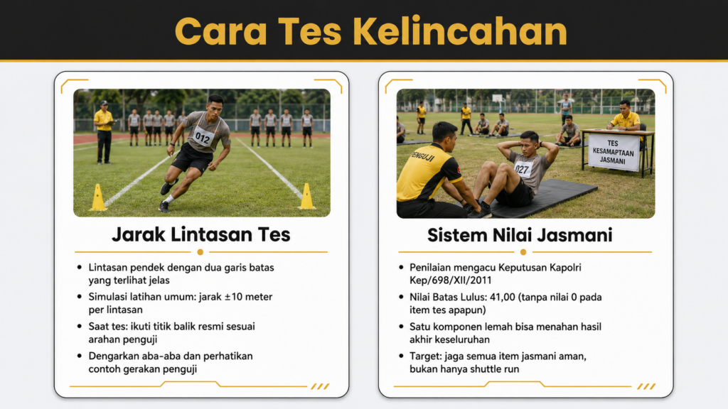 shuttle run tes polri