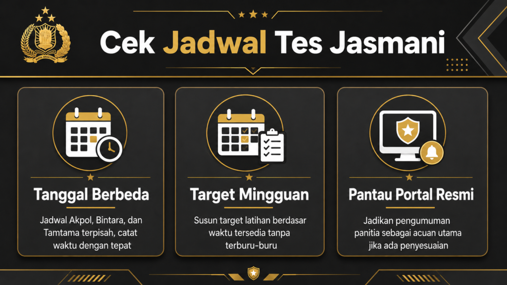 jadwal tes jasmani polri 2026