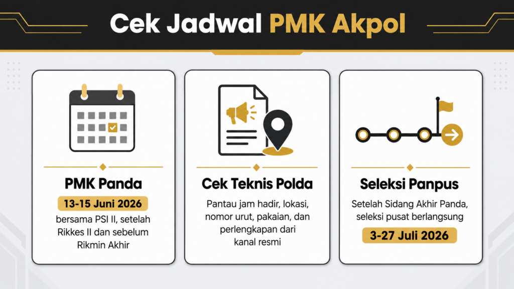 jadwal tes pmk akpol