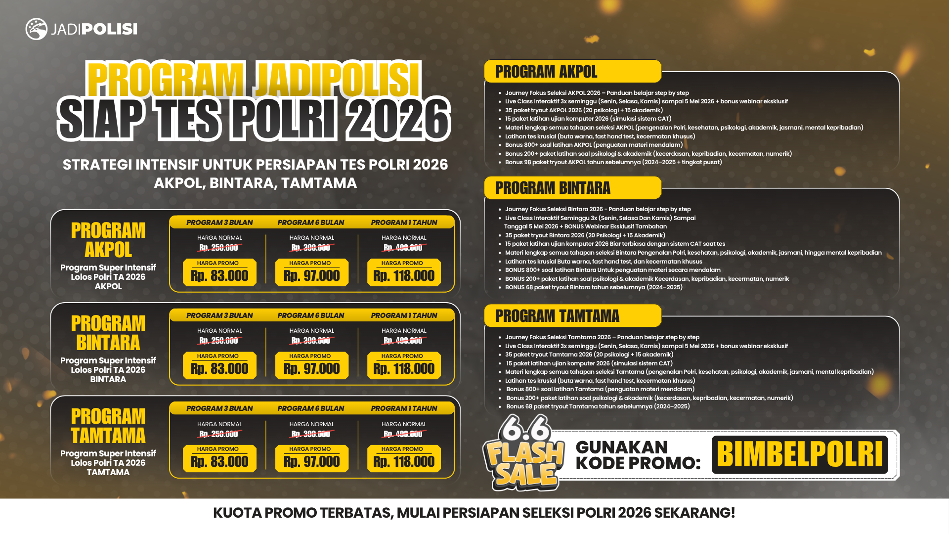 PROMO WEB ARTIKEL (03 Juni 2026) - KODE PROMO BIMBELPOLRI