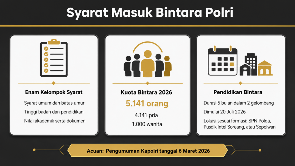 Apa saja syarat masuk Bintara Polri
