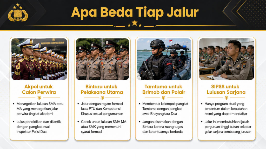 Jalur masuk polisi apa saja