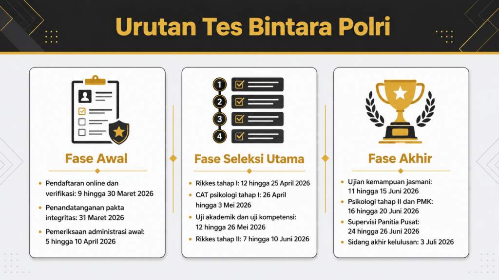 Apa saja tahapan tes bintara polri
