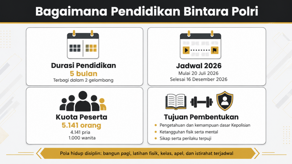 Pendidikan bintara Polri seperti apa
