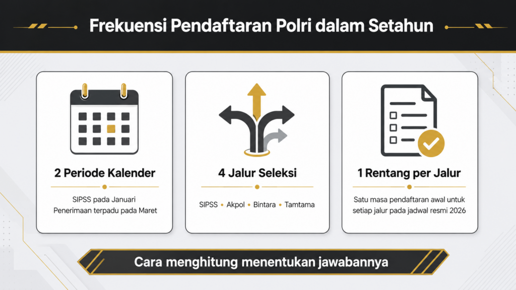Berapa kali buka pendaftaran polri dalam setahun