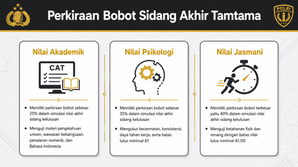 bobot nilai sidang akhir tamtama polri