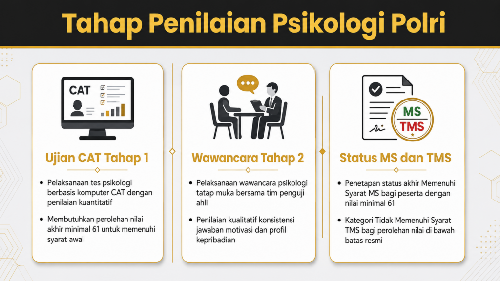 Passing grade Tes Psikologi Polri terbaru