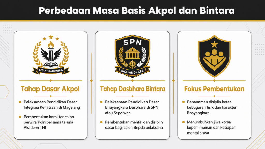 Perbedaan masa basis Akpol dan Bintara