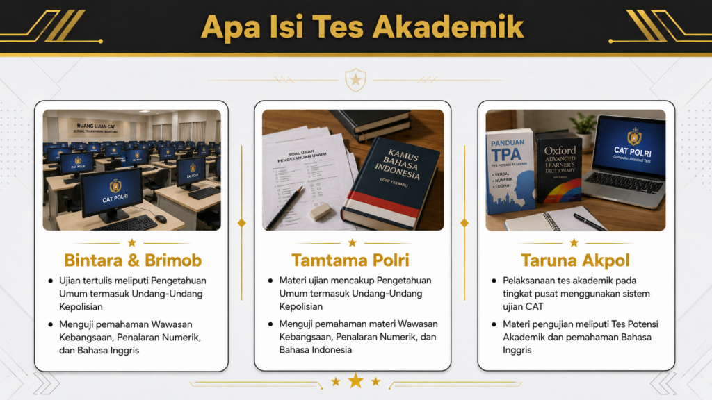 berapa bobot nilai tes akademik polri