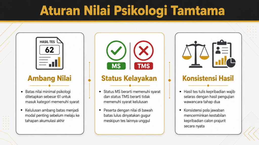 berapa persen bobot nilai psikologi tamtama brimob
