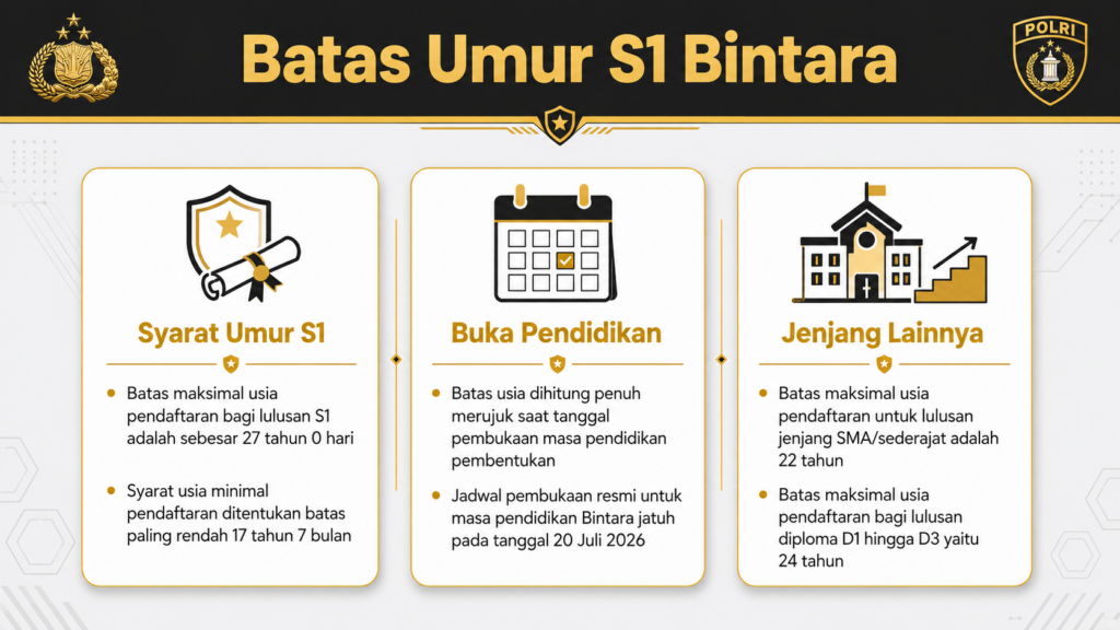 Bintara Polri S1 sampai umur berapa