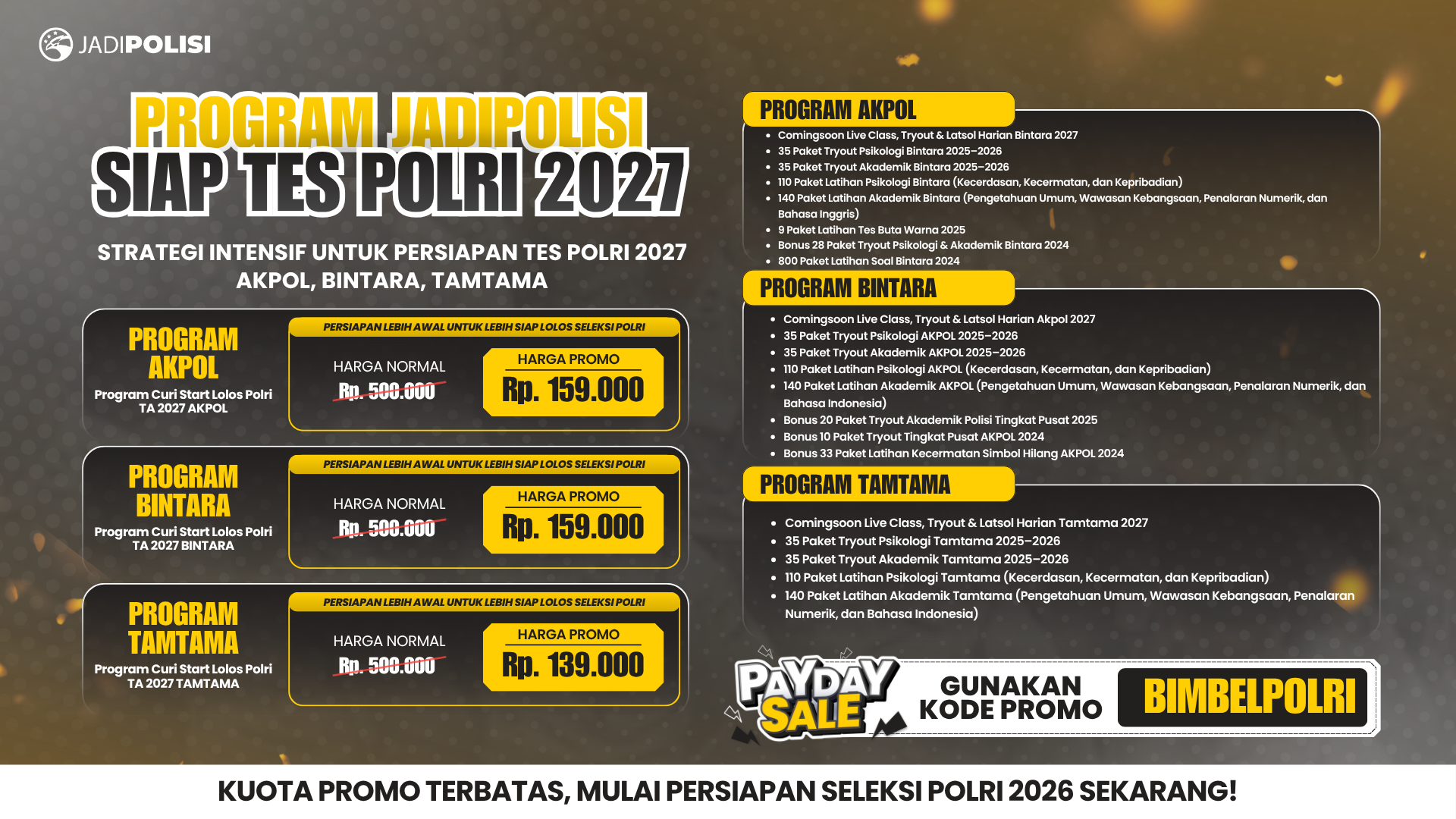 KODE PROMO BIMBEL POLRI - PROMO BIASA - ARTIKEL (1)