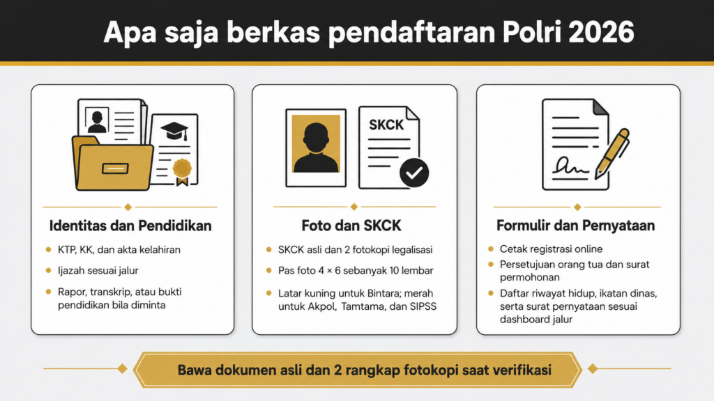 Apa saja berkas pendaftaran Polri 2026