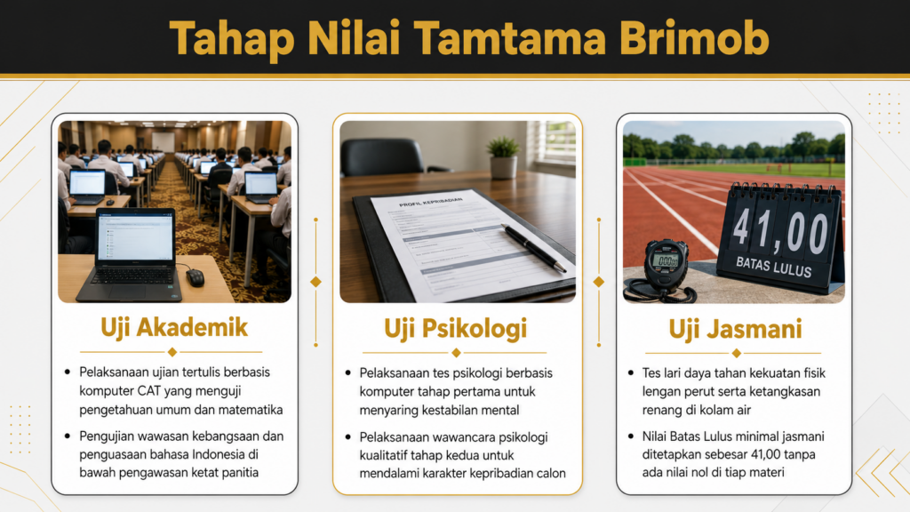 berapa persen bobot nilai psikologi tamtama brimob