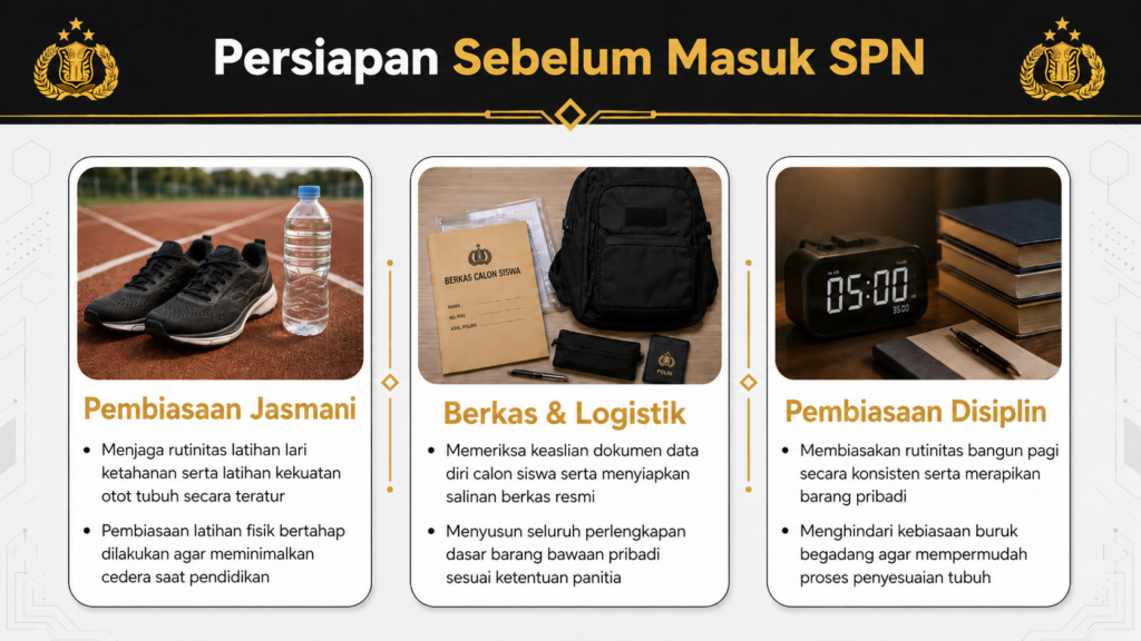 berapa bulan masa pendidikan bintara polri di spn