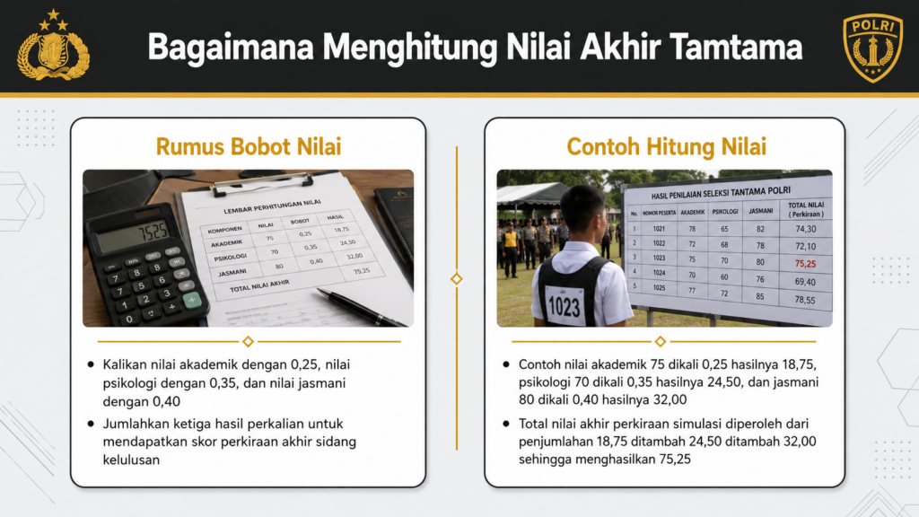 bobot nilai sidang akhir tamtama polri