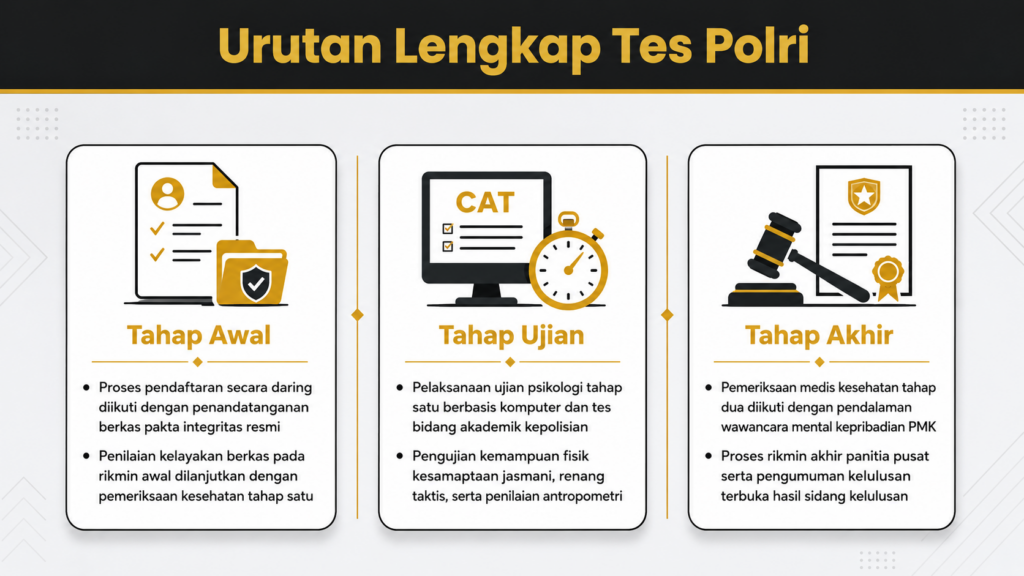 tahapan lengkap tes polri yang harus disiapkan casis