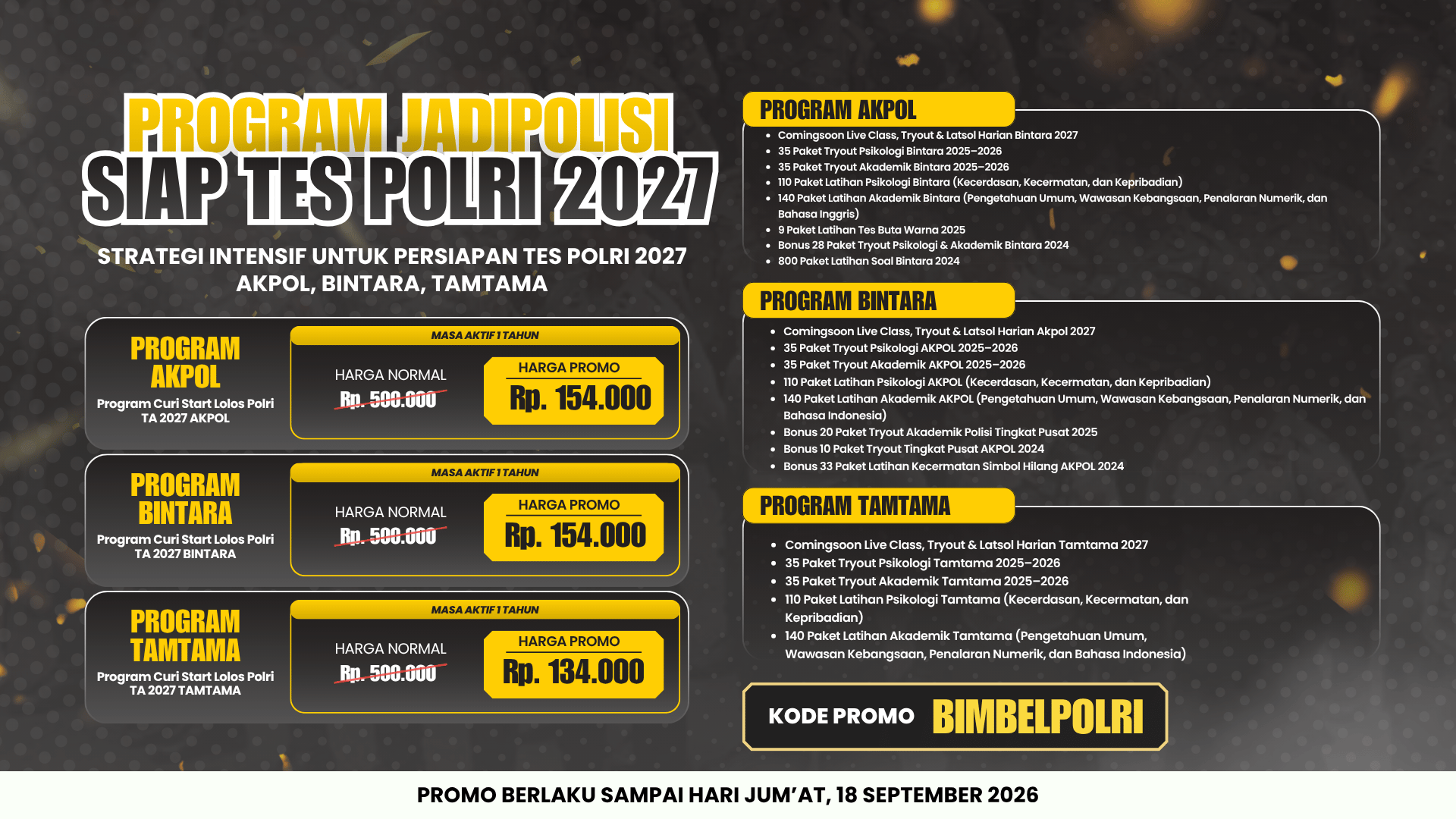 KODE PROMO JADIPOLISI 14 - 18 September 2026 (Artikel)