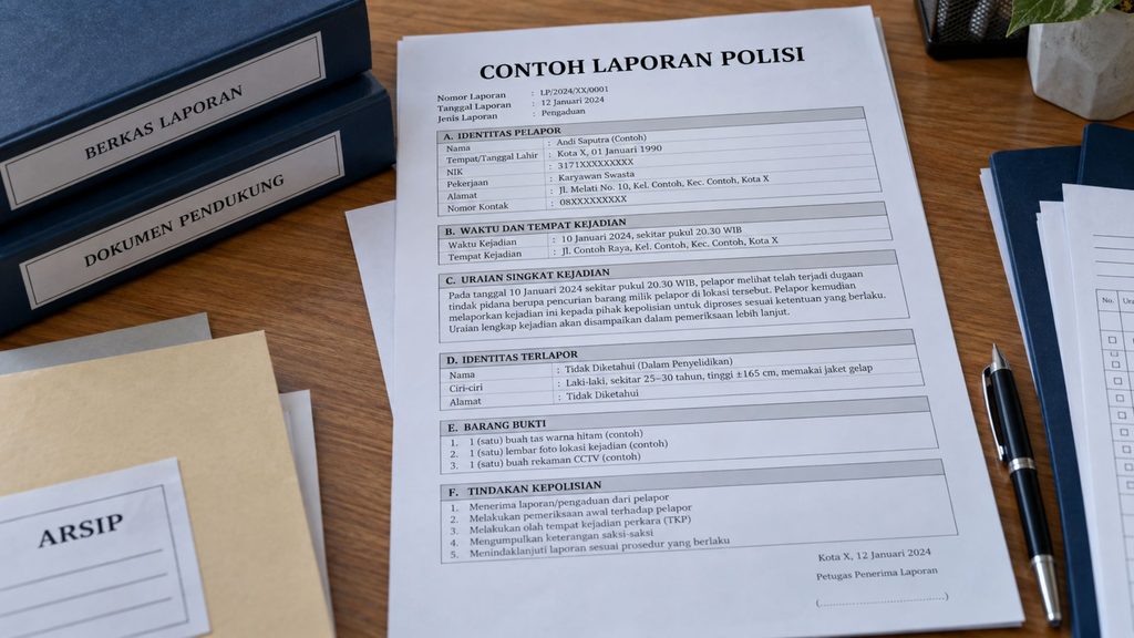 Contoh Laporan Polisi